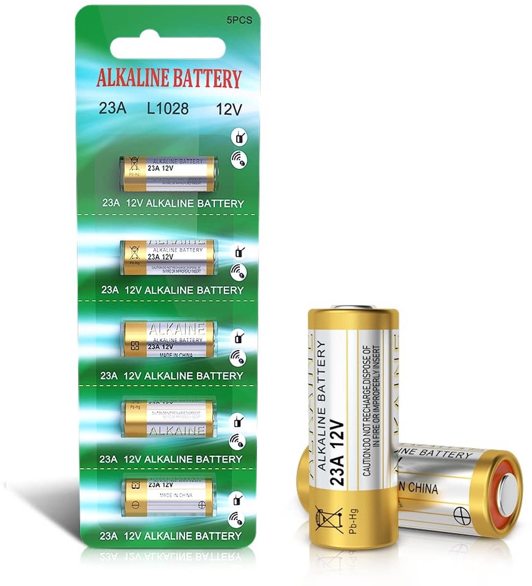Solidchoice - 23A 12V Alkaline Batterijen 5 Stuks voor Diverse Toepassingen