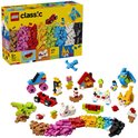 LEGO Classic 820 stuks, met o.a. een dinosaurus, huisje, auto, vogel en veel kleuren stenen.