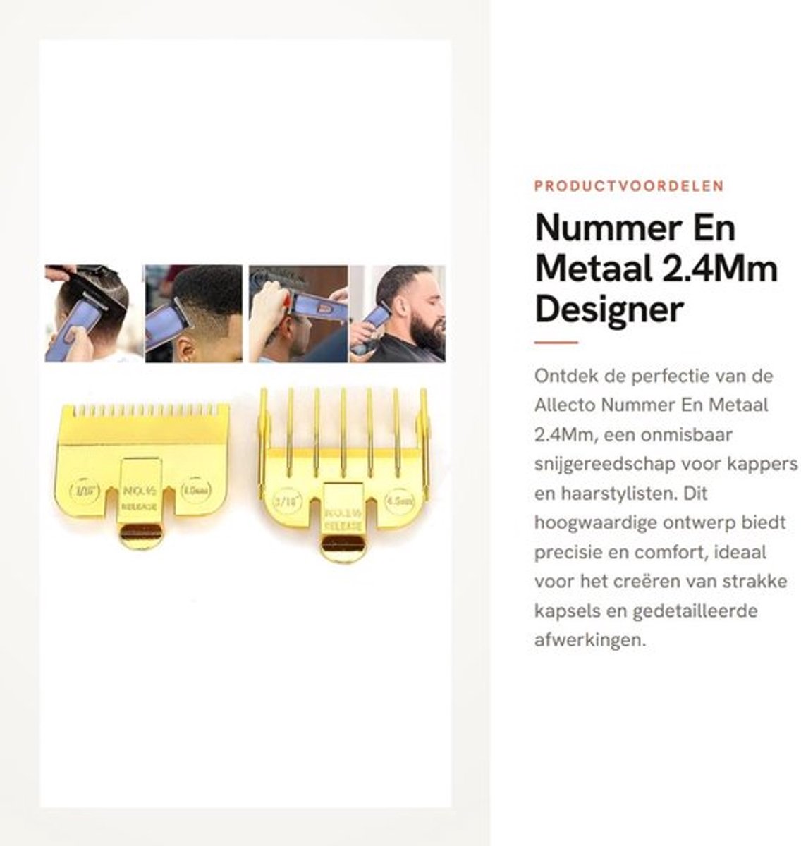 Nummer En Metaal 2.4Mm - Designer Coupeer Haar Snijgereedschap - Vintage Olie Hoofd Tondeuse - Kapsel Accessoire Zilver - Voor Profession...