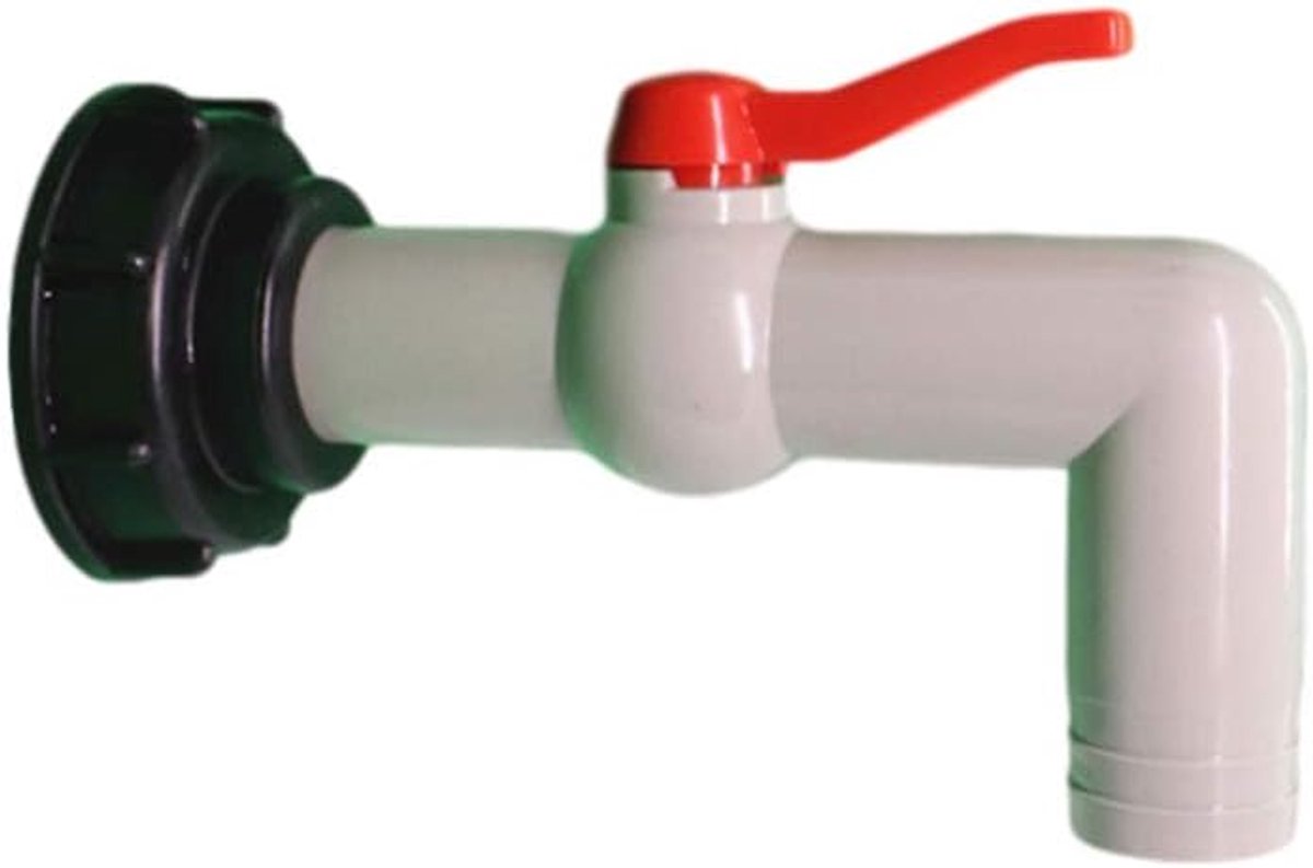 Auslaufhahn IBC Tank Adapter S60x6 - Hoogwaardige kunststof - Corrosiebestendig - Ideaal voor chemische processen - ShopVlot