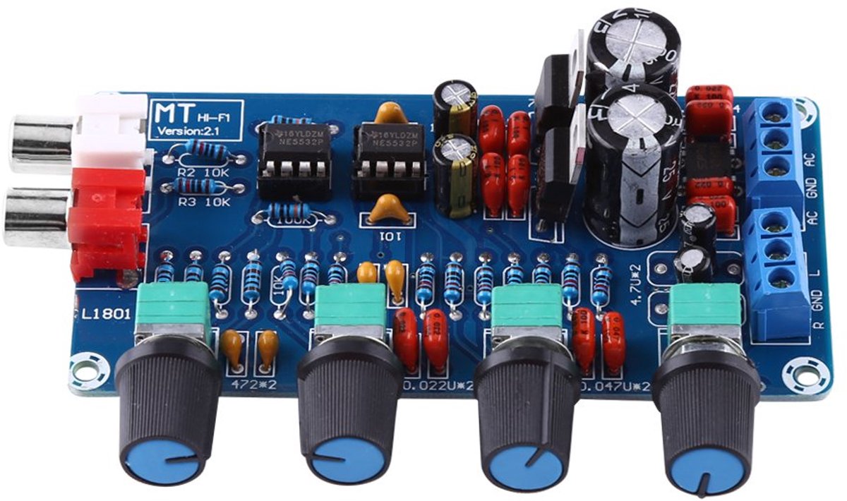 Preamp NE5532 Audio Versterker - Volume Regelaar - HIFI Geluidskwaliteit - Ideaal voor Audio Projecten - ShopVlot