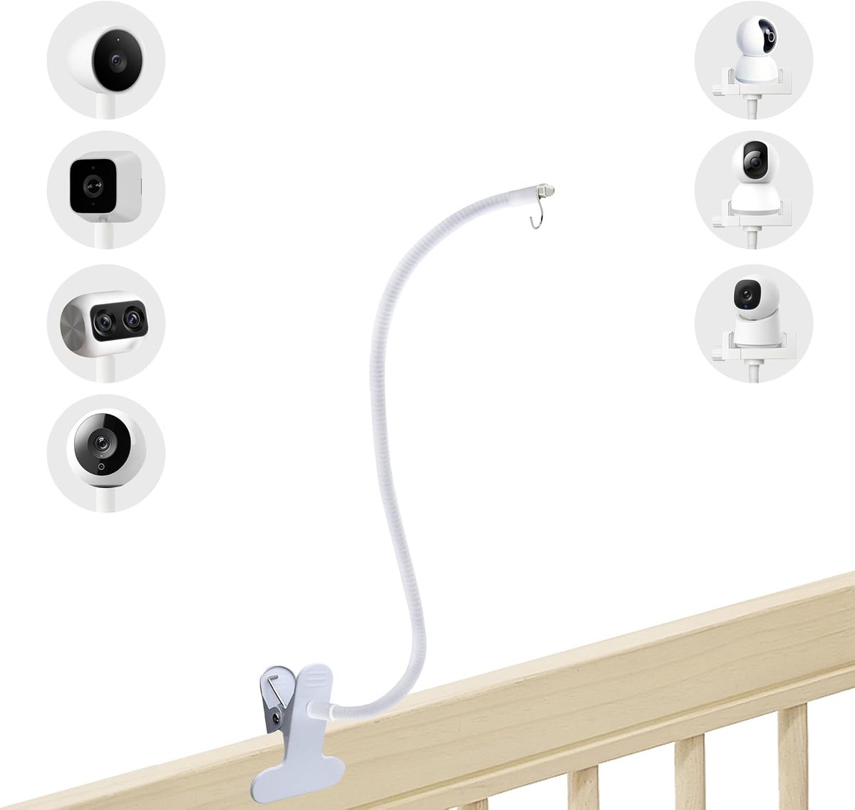 Camera houder voor babybed 60 cm - multifunctionele stand - voor babymonitor en speelgoedbevestiging - ShopVlot