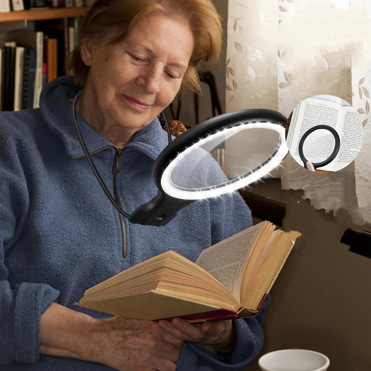 Loep met LED-verlichting voor senioren, ideaal voor lezen, repareren en hobby's