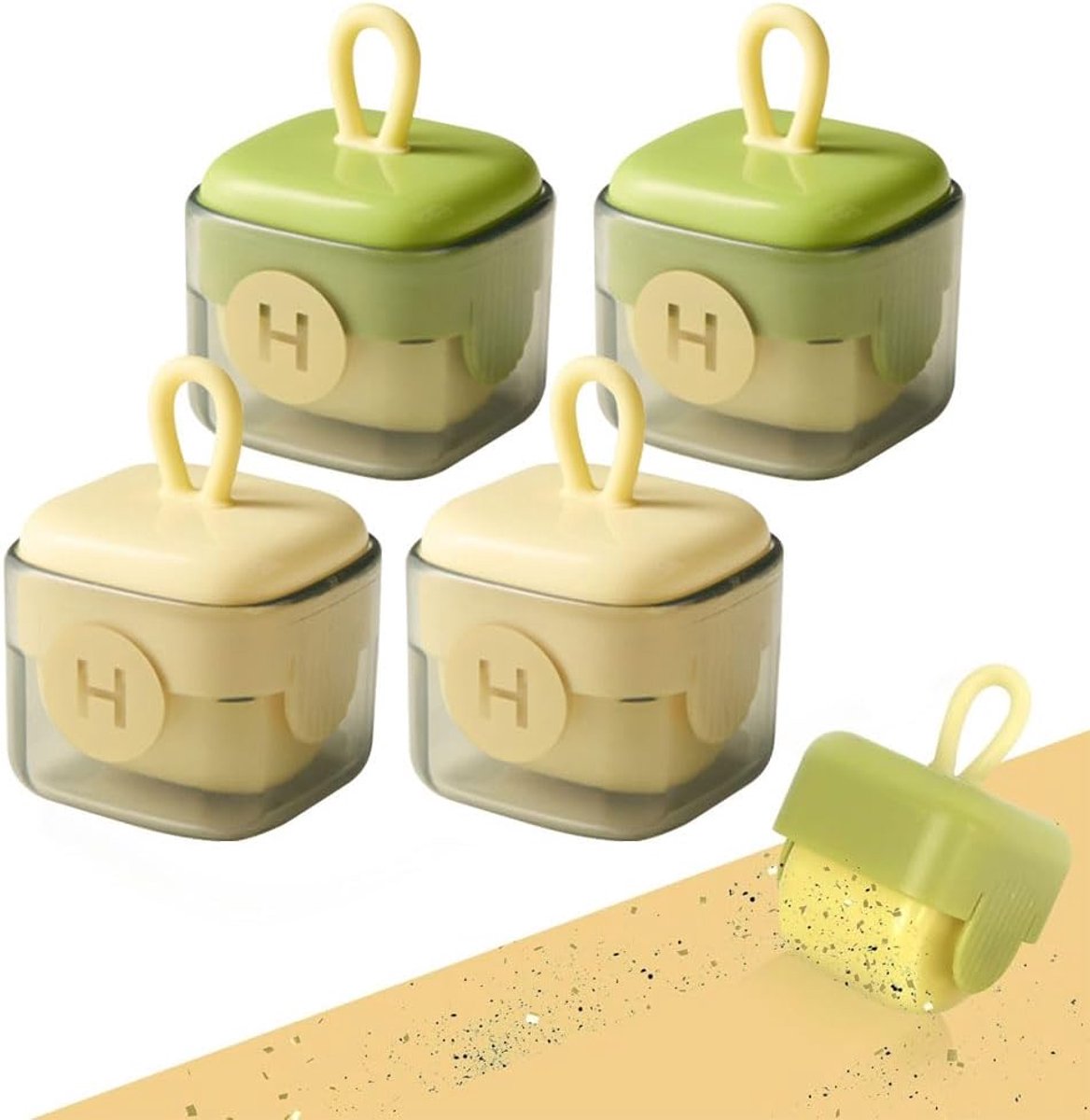 pluisroller 4 stuks - herbruikbaar mini - kubusvorm - ideaal voor kleding en reizen - ShopVlot