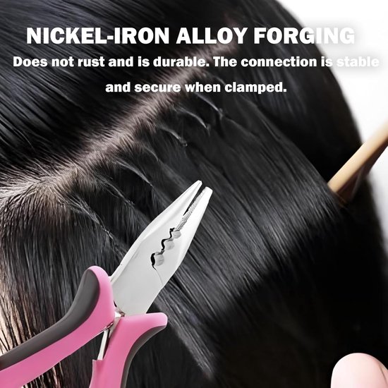3-Hole Haarextensions Clip - RVS Mini Tool - Innovatief 3-gats ontwerp - Eenvoudig aanbrengen en verwijderen - ShopVlot — afbeelding 2