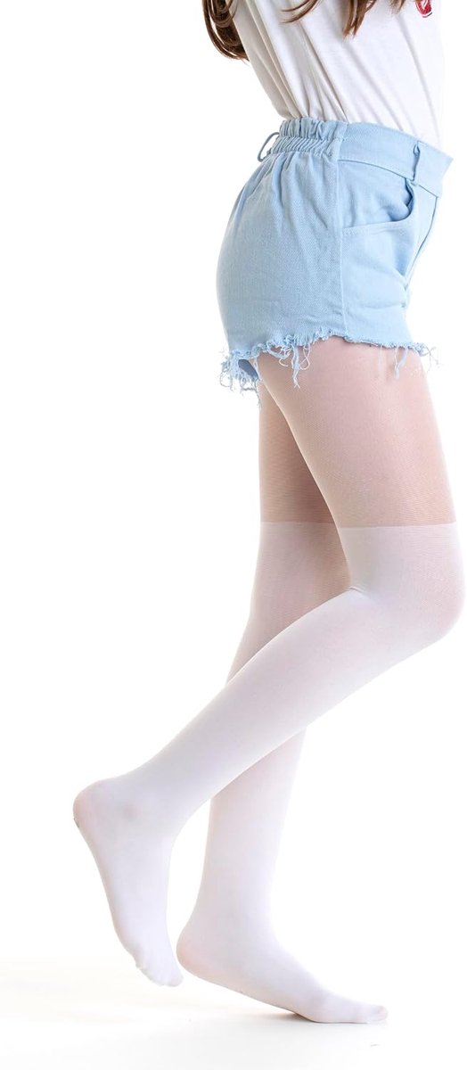 Meisjesmaillot 4-14 jaar - wit, zwart en bordeaux - nylon en elastaan - trendy lange look - ShopVlot
