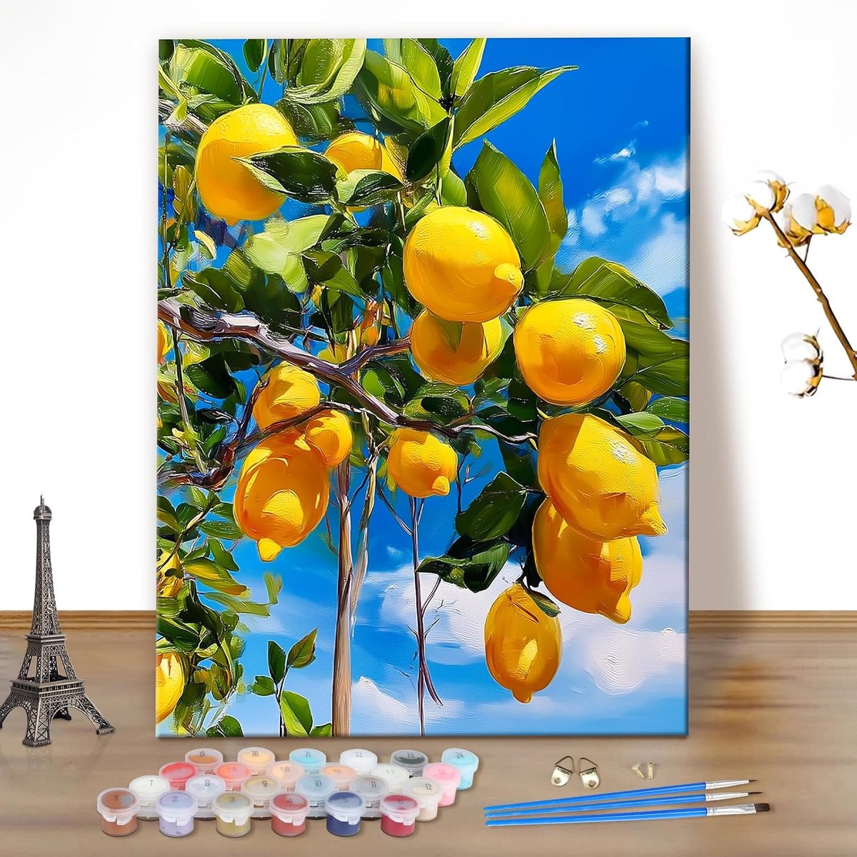 Schilderen op nummers landschap 40x50cm - DIY schilderkit - met acrylverf en penselen - voor wanddecoratie - ShopVlot