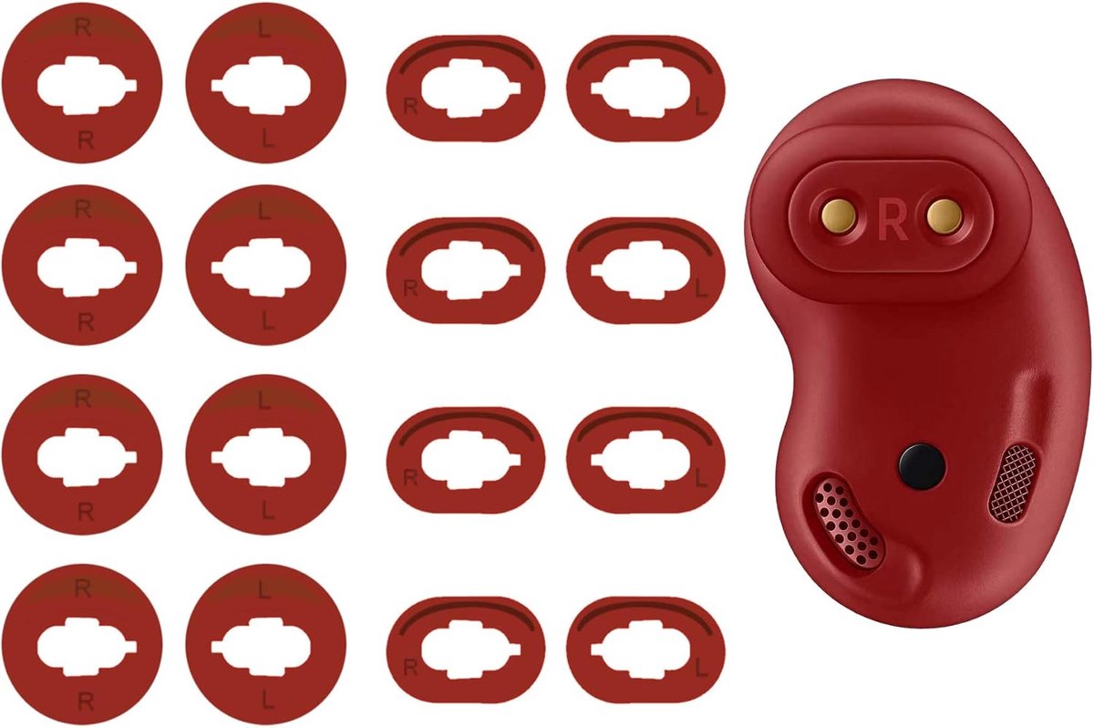 Galaxy Buds Live Adapter Earbuds, 8 Pairs, S/L, 2 Sizes, Compatible with Samsung Galaxy Buds Live 2020 Release, Red - ShopVlot