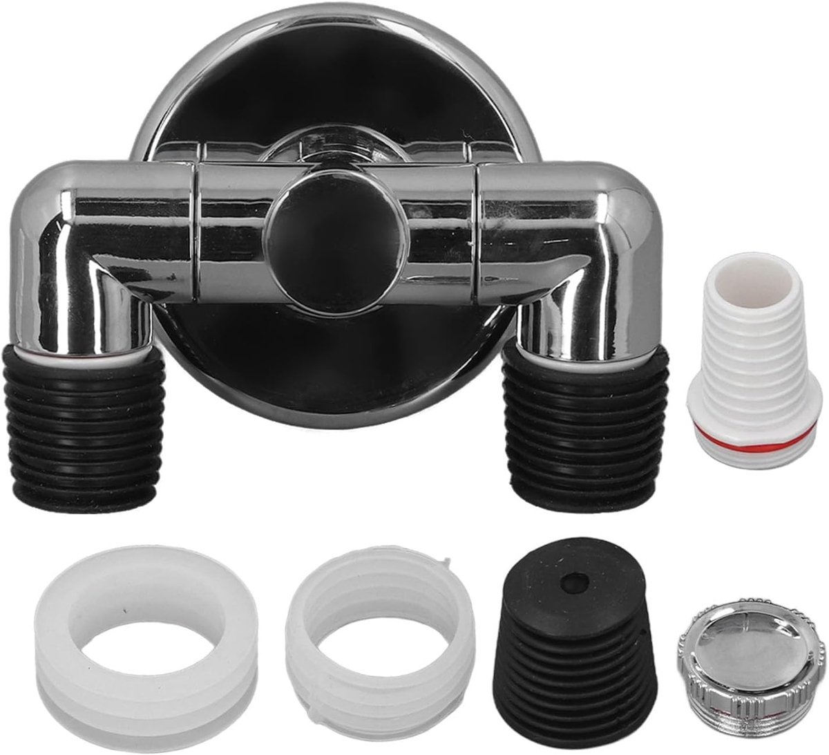 Wasmachine 3-weg afvoerslangsplitter met geurpreventie ABS waterleidingconnector - ShopVlot