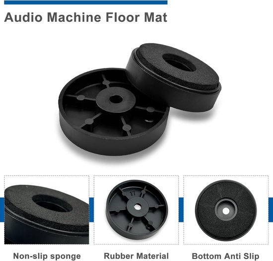 Pack of 12 Speaker Shock Absorber Feet, 30 x 8 mm, Speaker Insulation Pads, Non-Slip Rubber for Audio, Speakers - ShopVlot — afbeelding 2