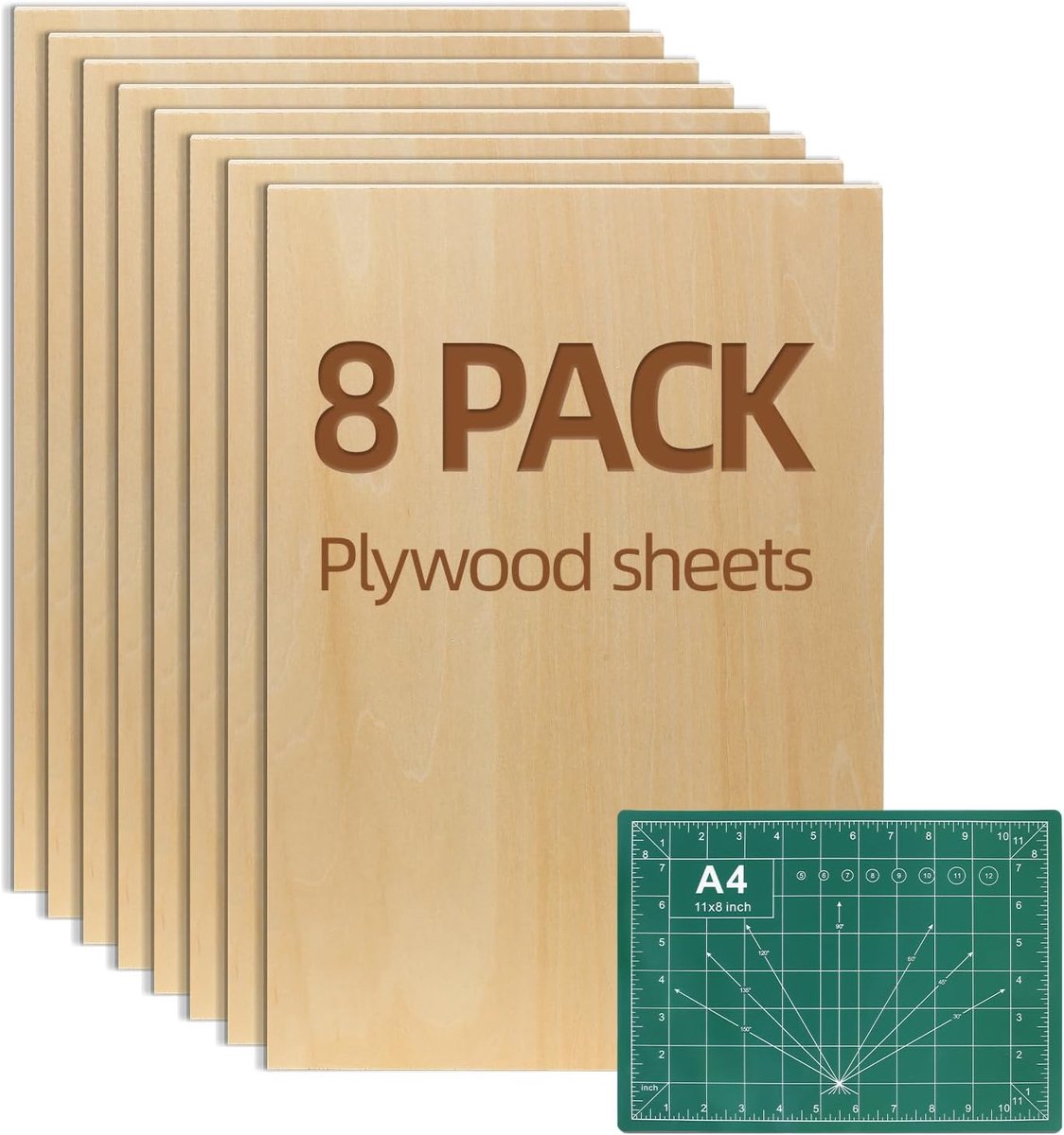 Wooden Panels for Crafts, 300 x 200 x 2 mm, Plywood Sheet, 2 mm, Balsa Wood Panels, A4, Balsa Wood, Lime Plywood - ShopVlot