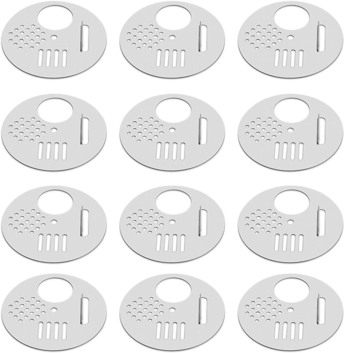 Flexzion Beehive Entrance Gate (12 pieces) Stainless Steel Bee Walk Discs Door for Beehive Nuc Box Bee Nest - ShopVlot
