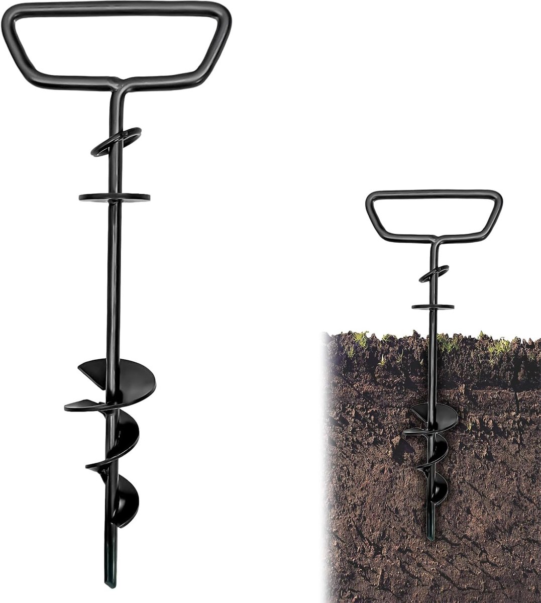 Ground Anchor for Dogs, 32 cm, for Dogs up to 220 lbs without Sharp Edges, Ground Anchors for Turning, for Beach - ShopVlot