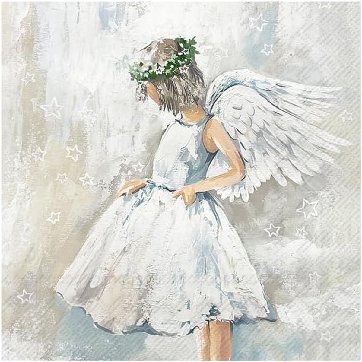 Papieren servetten 33 cm - drie-laags - My Angel design - ideaal voor feestjes - ShopVlot