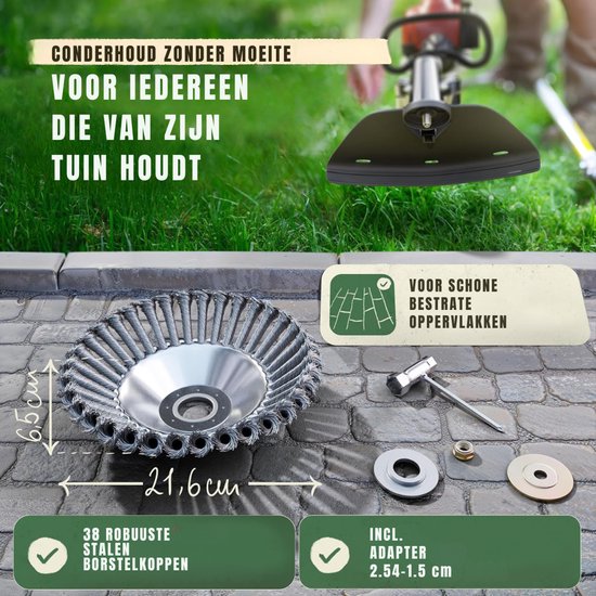 Ploutos®Onkruidborstel - Onkruidverwijderaars - Onkruidverwijderaar Elektrisch - Zilver - 7cm x 21cm x 13cm van Ploutos — afbeelding 2