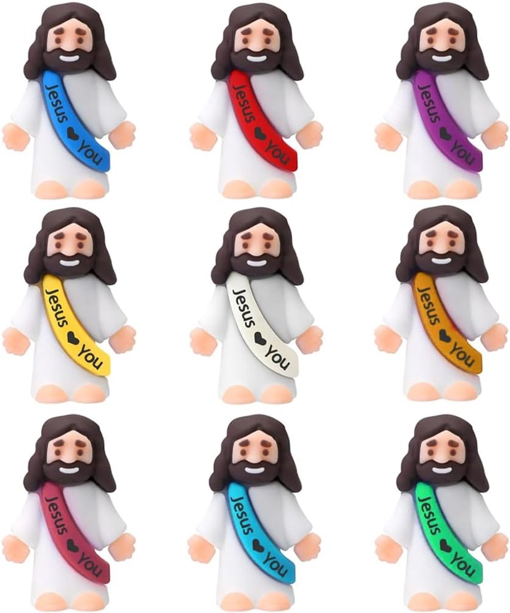 Jezus mini figuren set - 9 kleuren - compact formaat - ideaal voor cadeautjes - ShopVlot