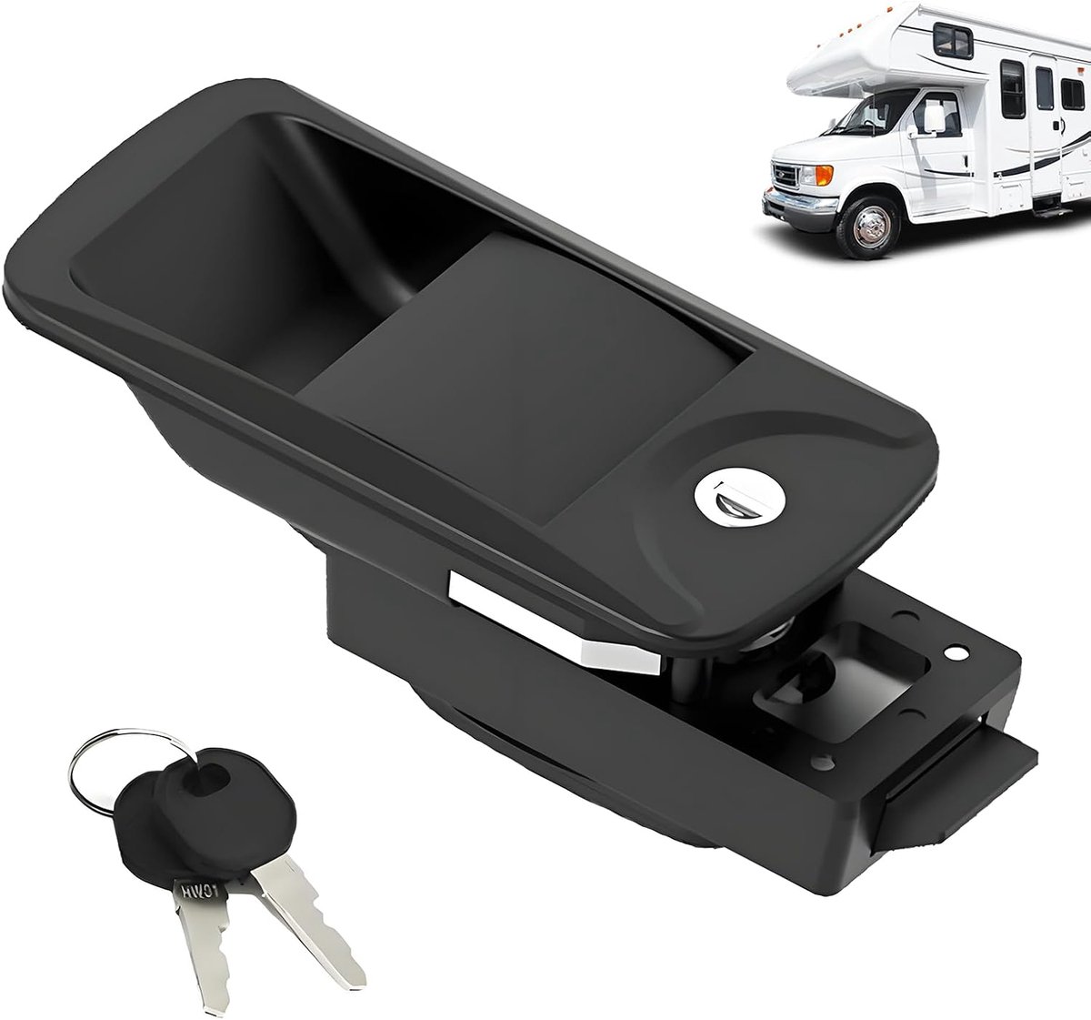 Caravandeurslot 15,9 x 7,6 cm - zinklegering - diefstalbeveiliging - veilig en eenvoudig te gebruiken - ShopVlot