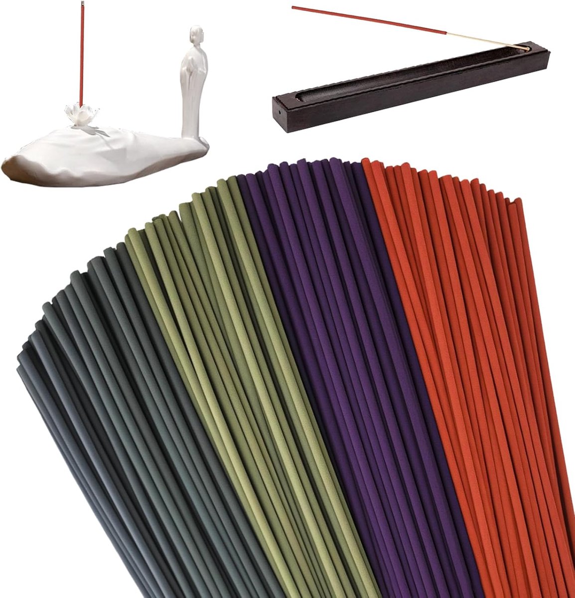 Wierookstokjes 200 stuks - 100% natuurlijk - Lavendel, Drakenbloed, Ocean en Salie - Voor meditatie en ontspanning - ShopVlot
