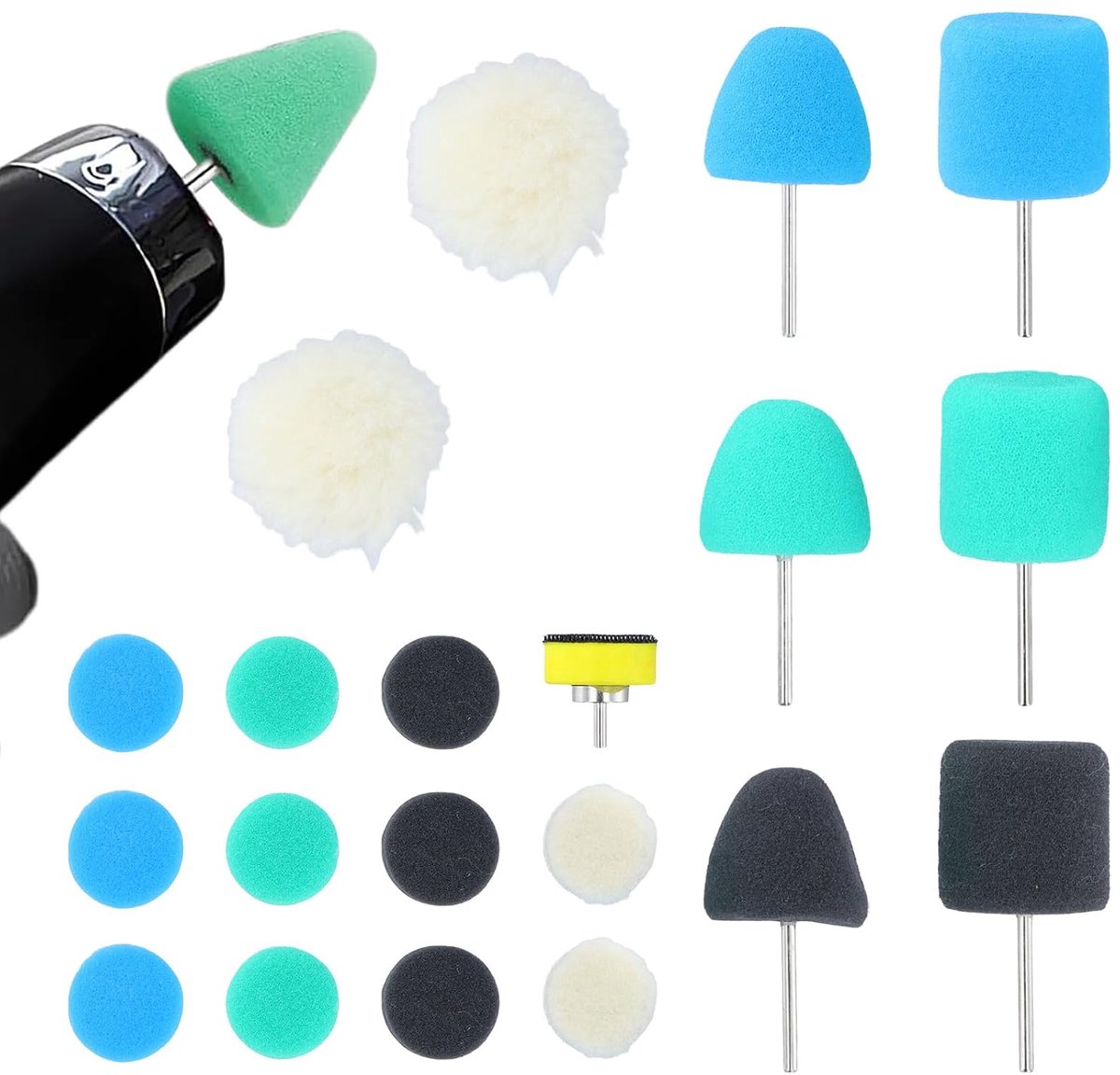 Polijstschuim 25mm - 20 Stuks - Zachte Polijstpads - Ideaal voor Auto's - ShopVlot
