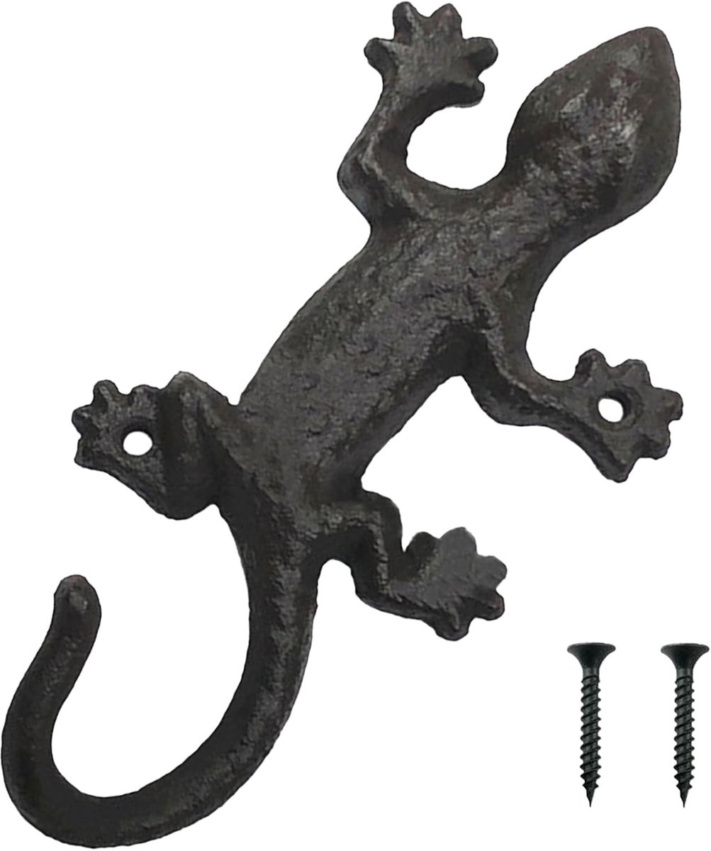 Wandhaak Gecko - Creatieve metalen haak - Voor het ophangen van jassen, sleutels en meer - ShopVlot