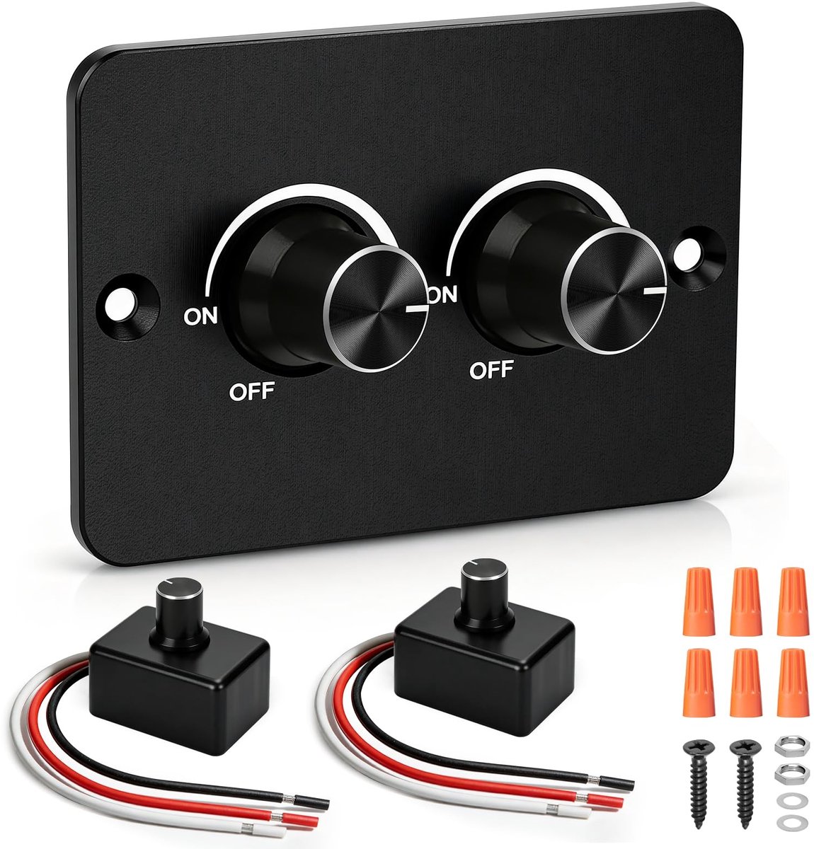 Solidchoice - 12V LED Dimmer met Dubbele Schakelaar voor Verlichting