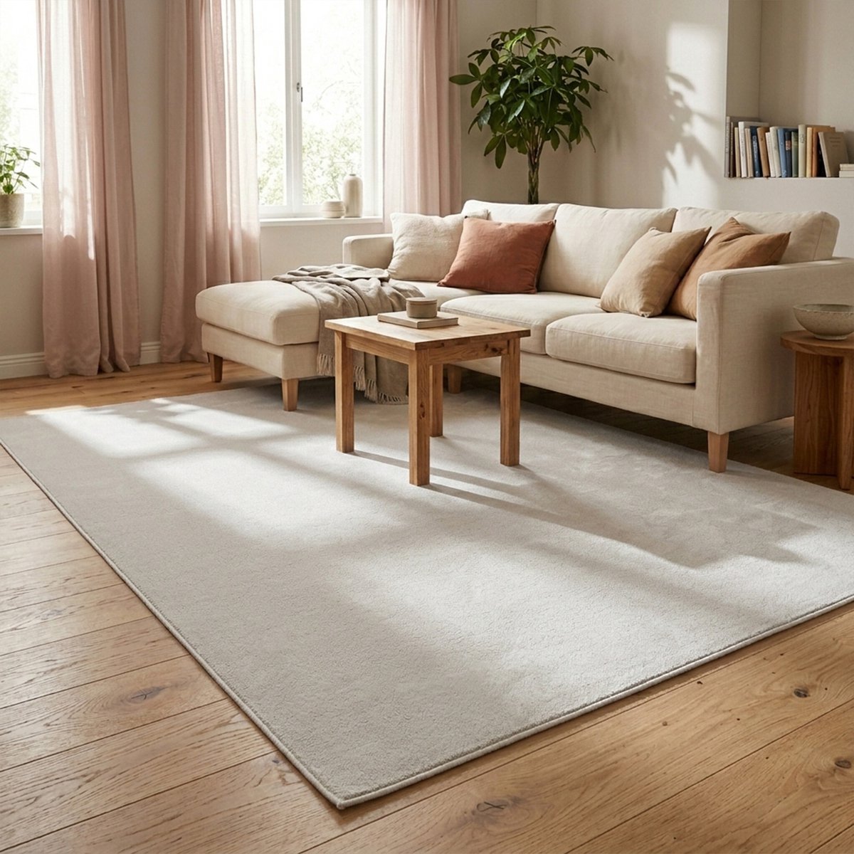 NATURL. Laagpolig vloerkleed - Essenza Creme - 140x200cm