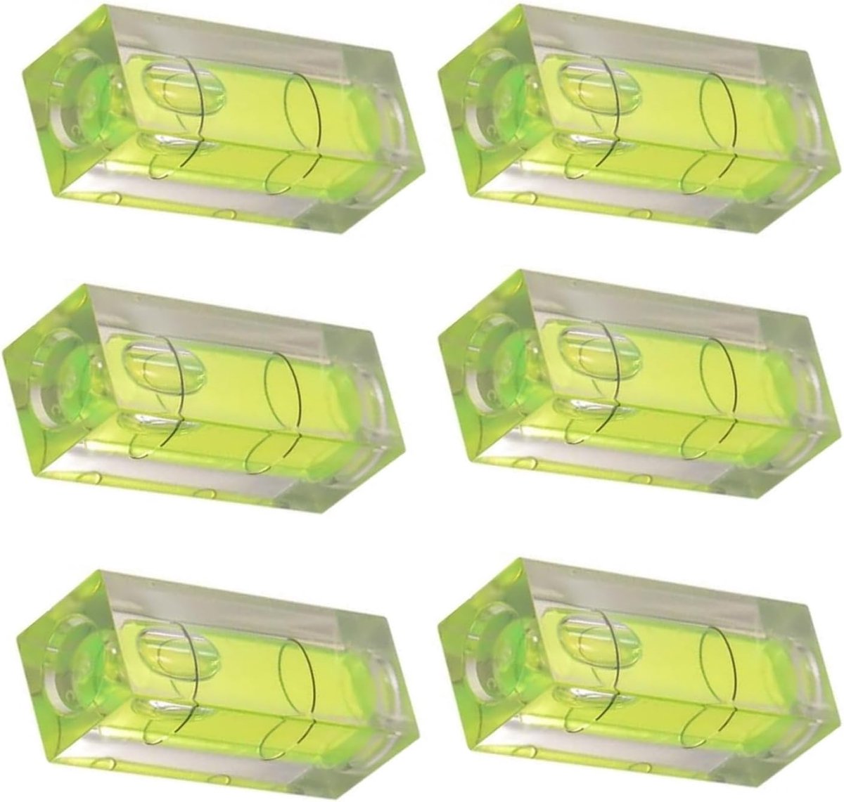 6 Pieces Precision Square Mini Spirit Level for Camping, Caravan, Motorhome, Photography, 15 x 15 x 40 mm - ShopVlot