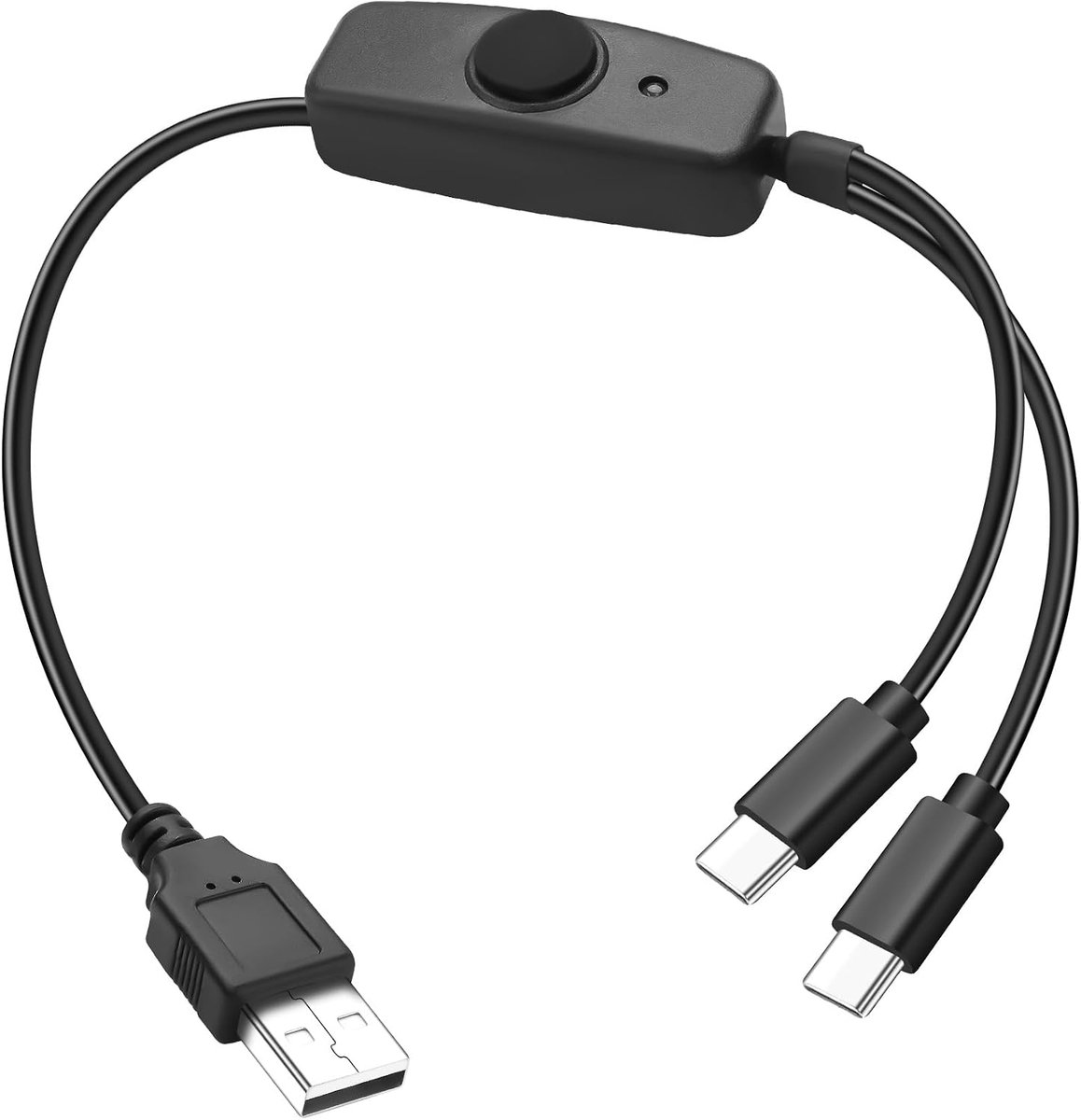 2-in-1 USB to Dual USB C Charging Cable, USB 2.0 to 2 x Type C Switch Power Cable, Fast Charging, Dual Type C Y - ShopVlot