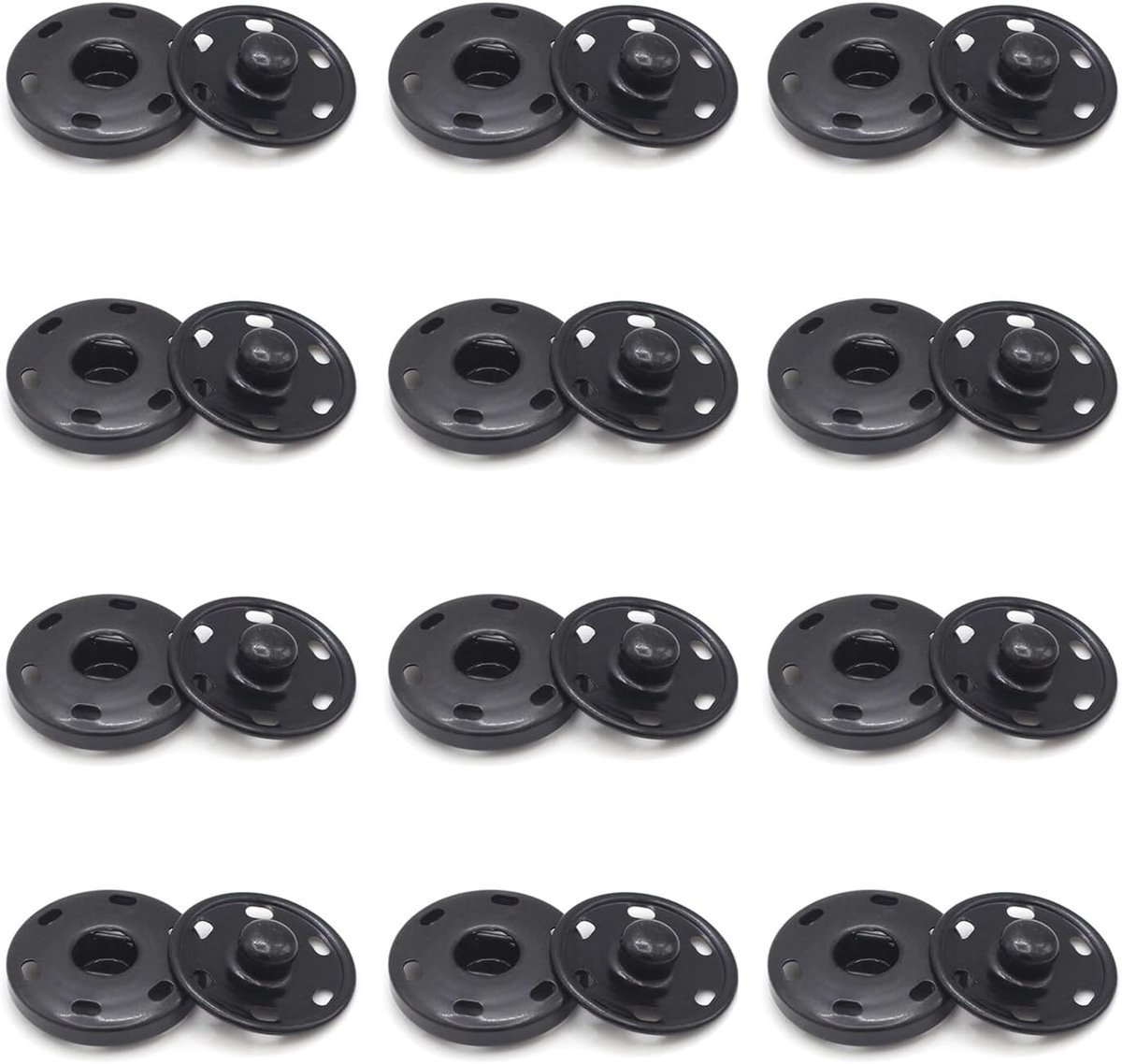12 sets metalen drukknopen, naai drukknopen, roestbestendige drukknopen voor kleding en handwerk DIY