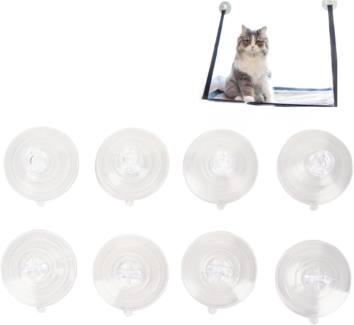 Veranderbare kattenbed met zuignappen voor raam, comfortabele hangmat voor katten, ideaal voor binnengebruik