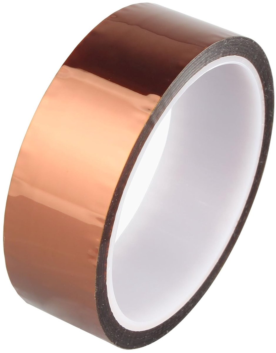 30mm*33m/100ft Polyimide Heat Resistant High Temperature Resistant Self Adhesive Gold Tape for 3D Printer - ShopVlot