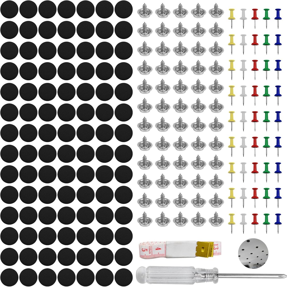 100pcs Roof Sky Repair Kit, Car Repair Rivets, Universal Car Roof Rivets with 100 Pin, 1 Screwdriver, 1 Tape Measure - ShopVlot