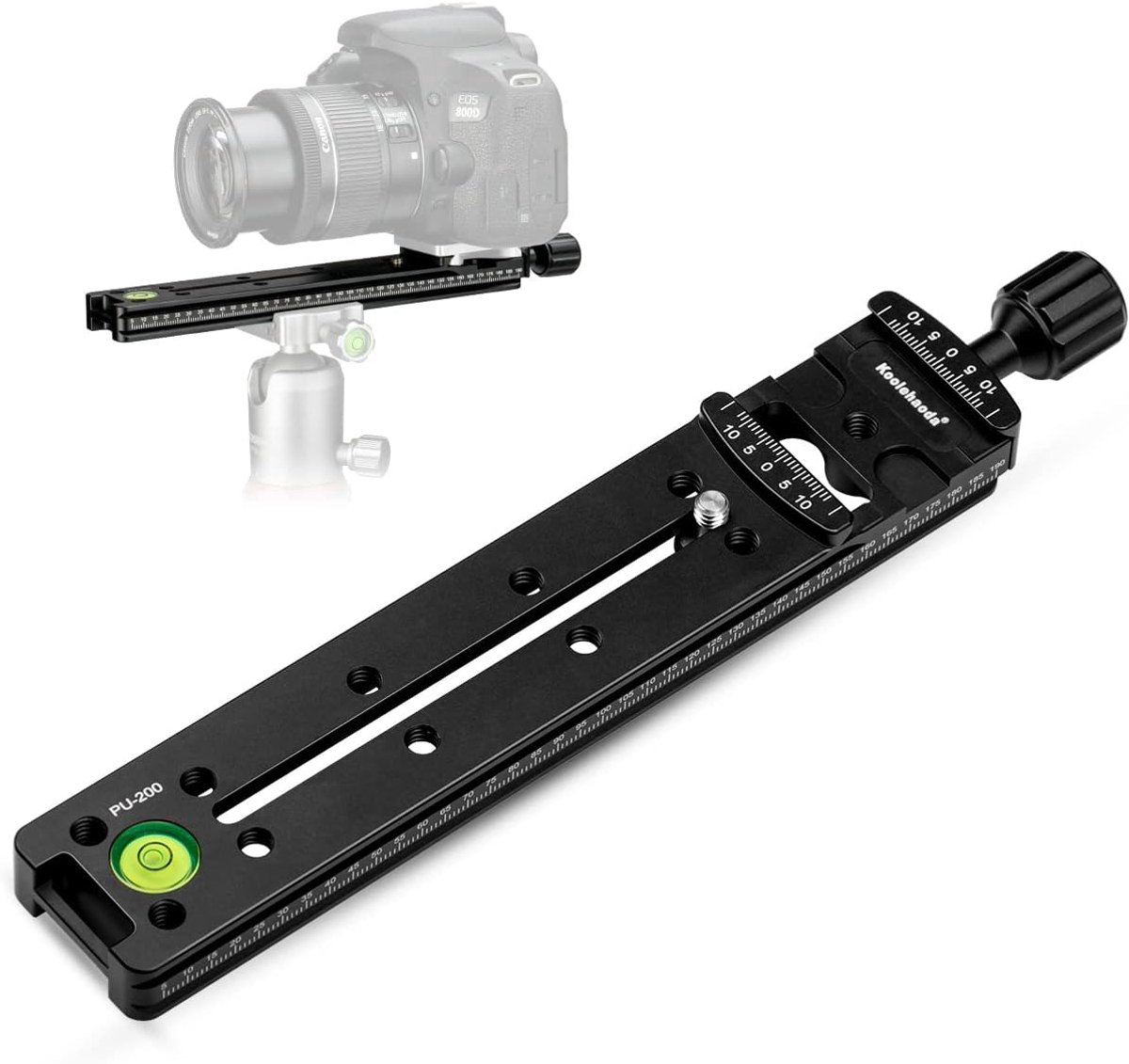 Koolehaoda 200mm Camera Rail Nodal Slide Metal Quick Release Plate Clamp Compatible with Arca Swiss for Camera - ShopVlot