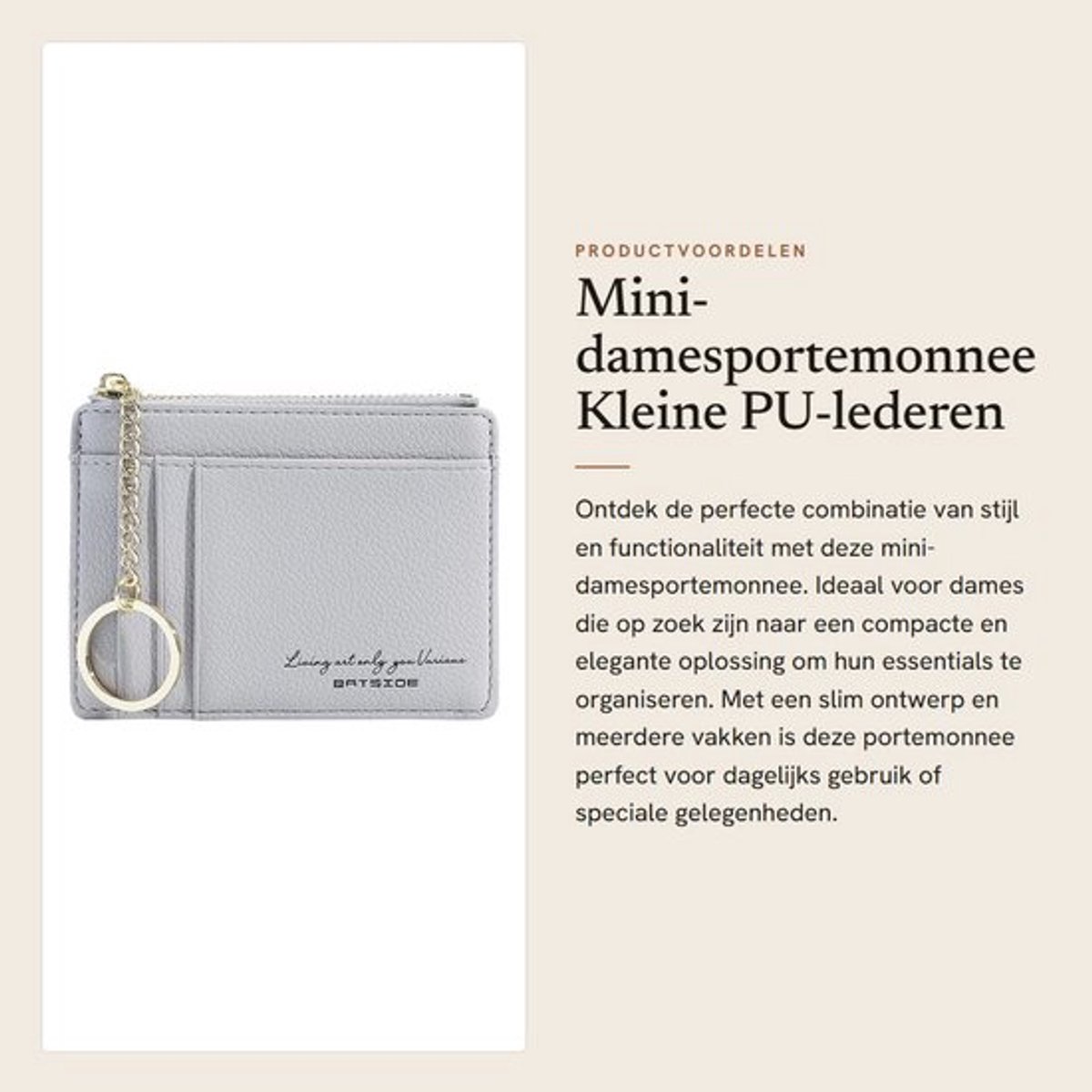 Aladdien - Mini-damesportemonnee - Kleine PU-lederen portemonnee