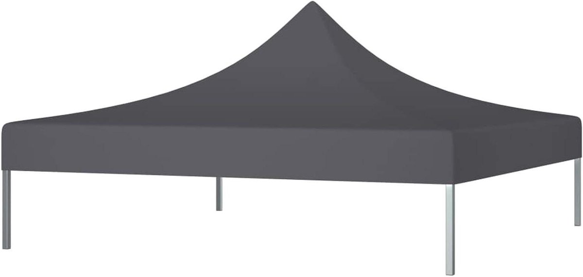 Paviljoendak - Partytentdak Vervangend - Bescherming tegen Weer - UV- en Waterbestendig - 2 x 2 m - Antraciet