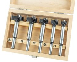 Kunstboor Set - Houtboor Set Hardmetaal - Meubelproductie Boren - Geleiding & Snijkanten - 15-35 mm - Metaal