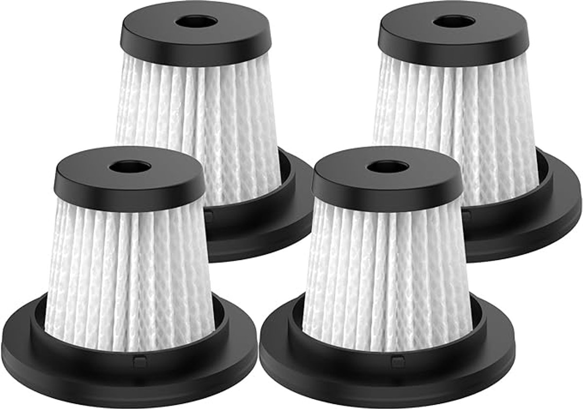 Geschikt voor Aituteng itutn stofzuigerfilters, HEPA draadloze handstofzuiger voor in de auto, filter, filteraccessoires, autostofzuiger, set van 4, wasbaar