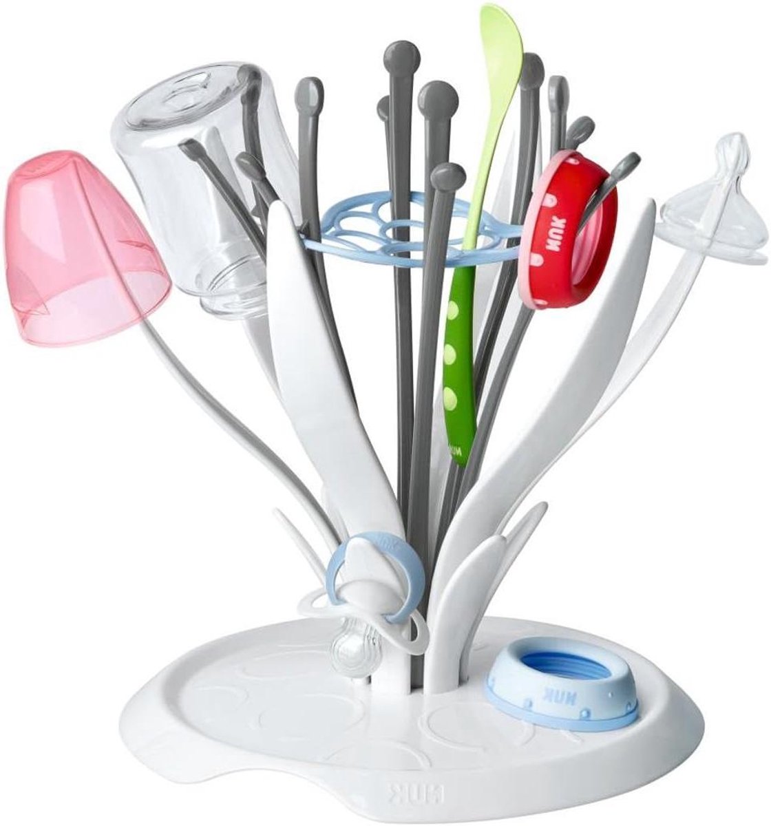 Fles Drogen Rek - Flessenhouder Baby - Babyflessen Drogen - BPA-vrij Materiaal - 25.4 x 24.4 x 5.8 cm - Wit