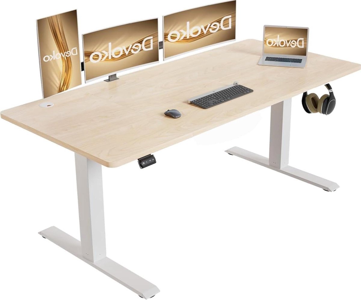In hoogte verstelbaar bureau - Elektrisch bureau Zit-sta bureau - Gezond werken - Stabiel stalen frame
