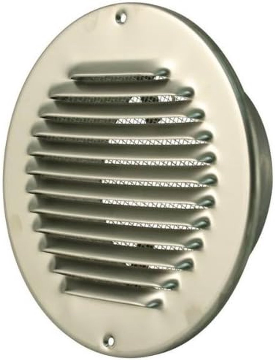 Ventilatierooster Rond - Rooster Ventilatie - Ventilatie Binnen - Met Vliegengaas - 150 mm - Roestvrij Staal