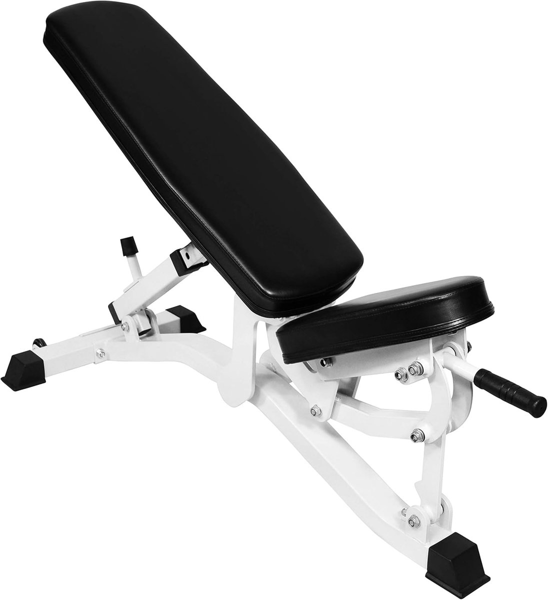 Trainingsbank - Halterbank verstelbaar - Krachttraining thuis - 6-voudig instelbaar - 450 kg capaciteit - Zwart