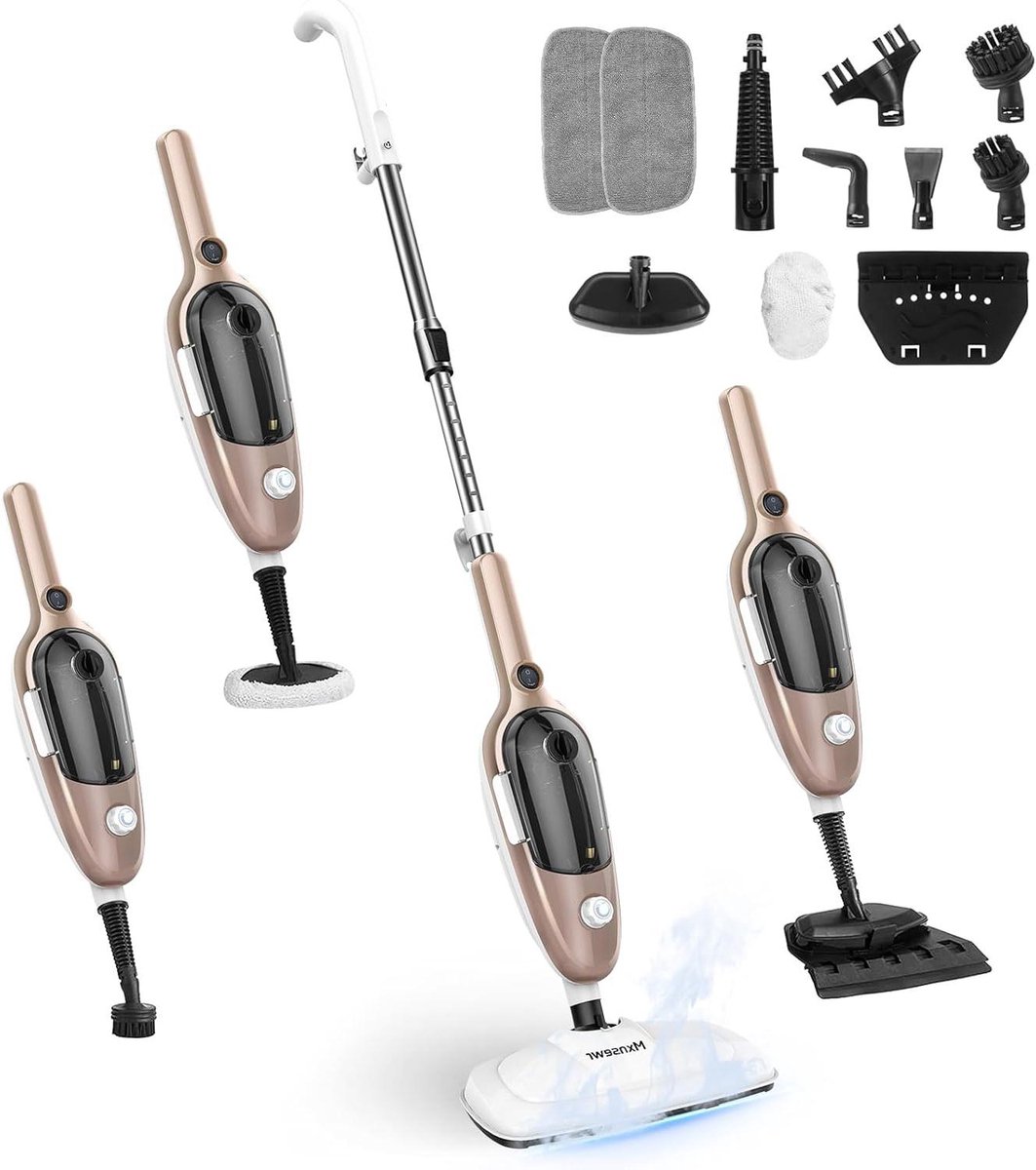 Stoomreiniger Multifunctioneel - Draagbare Stomer - Hygiënisch Huis - Alles-in-één Functie - 450 ml - Rosé Goud
