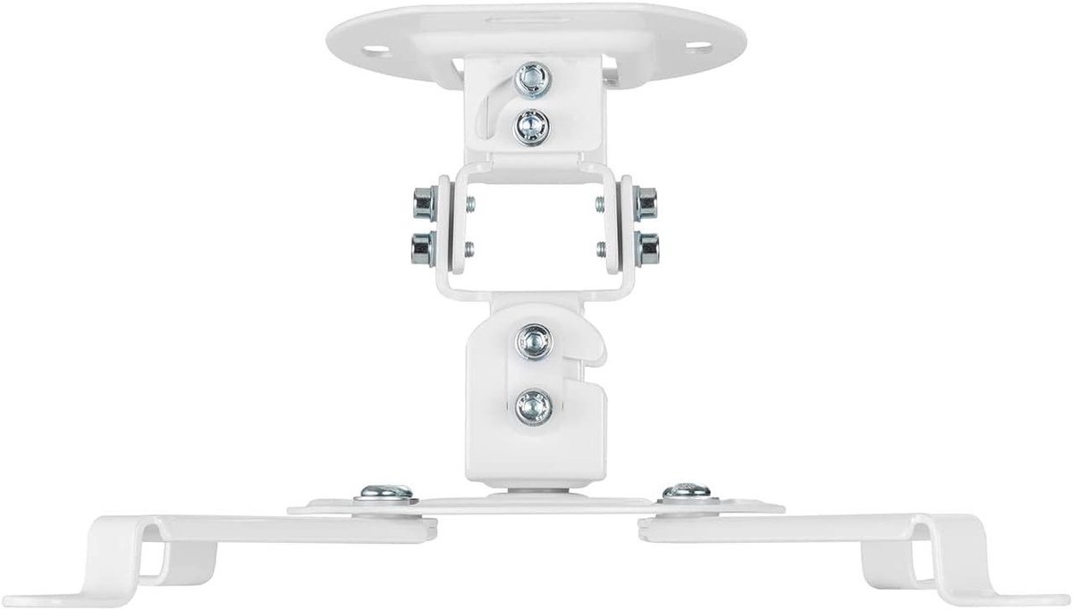 Projector Ophanging - Plafondbeugel Universeel - Film Kijken - Verstelbaar Zwenkbereik - 13.5 kg - Wit