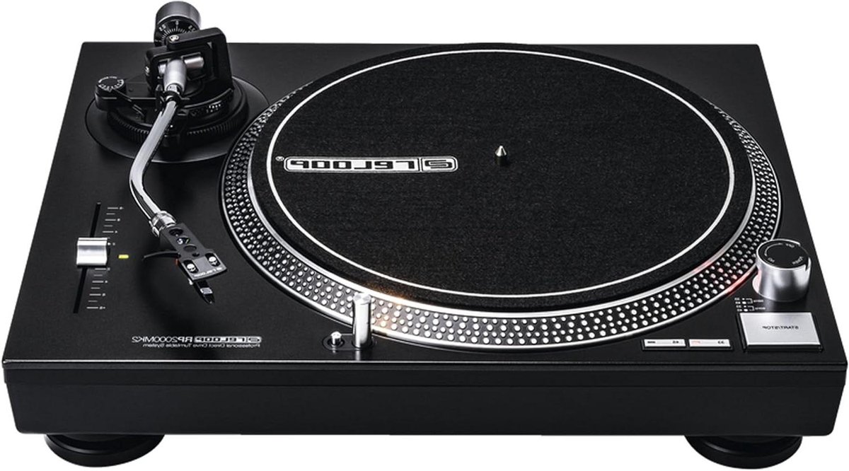 DJ Draaitafel - Platenspeler Turntable - Muziek Draaien - Quartz Gestuurde Direct Drive - 6.75 Kilogram - Zwart Metallic