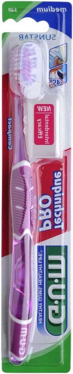 Tandenborstel Technique Pro - Handtandenborstel Medium - Effectieve Mondverzorging - Speciale Quad-grip - 22.5 cm - Blauw