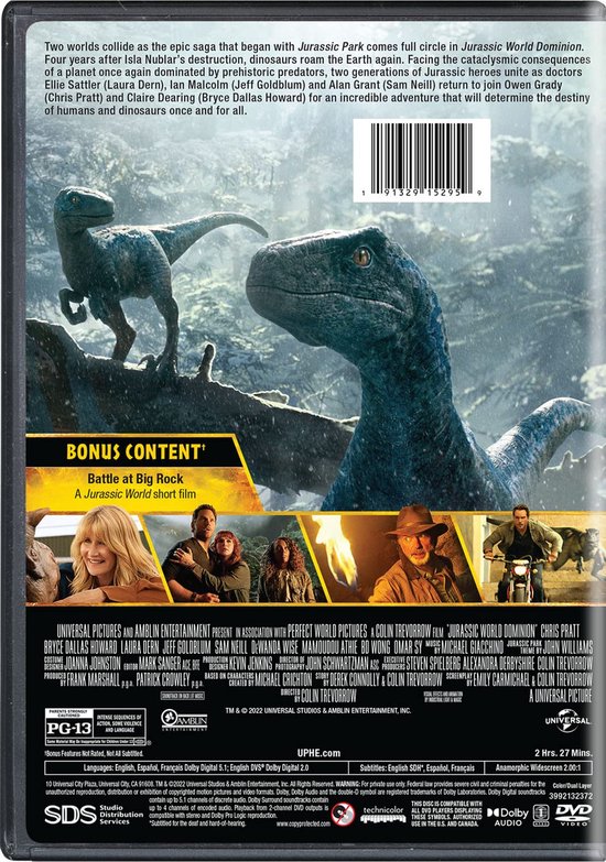 Jurassic World Dominion - Film DVD - Film Kijken - Nieuwste Avontuur - 18.8 x 13.5 cm - Niet Van Toepassing van jurassic-world — afbeelding 2