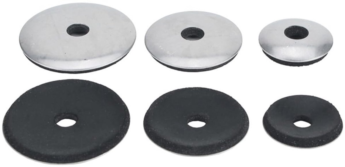 50 stuks onderlegschijven met afdichting 10 * 38mm roestvrij staal EPDM rubber schroefafdichting belegschijven gelijmde afdichtschijven Neopreen afdichting carrosserieschijven schijven voor