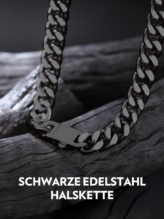 Halsketting voor heren, roestvrij staal, 5 mm breed, zilver/goud/zwarte ketting voor heren, selecteerbaar, 45 tot 76 cm lang, modesieraad, hiphop-ketting accessoires voor mannen en jongens — afbeelding 5
