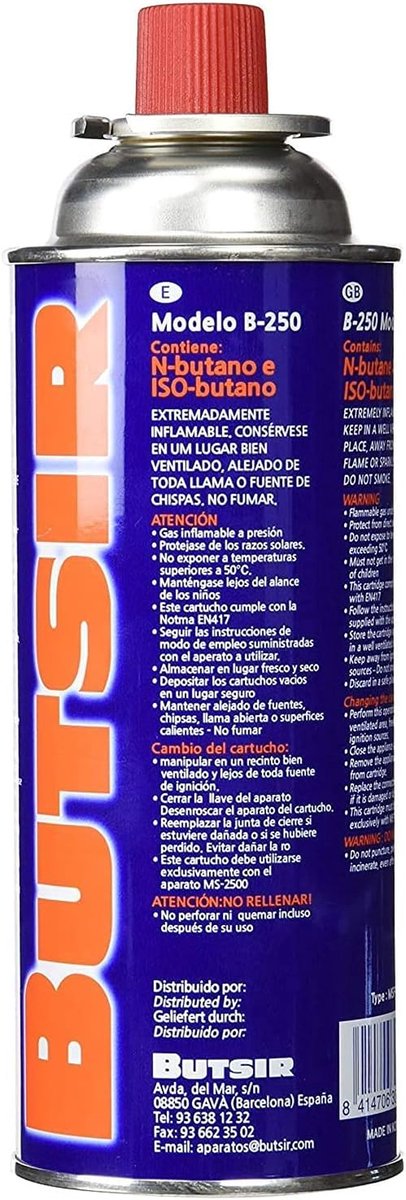 Gaspatronen - Ventielcartouches - Draagbare Keuken - EU-conform - 227 gram - Grijs — afbeelding 5
