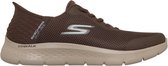 Skechers GO WALK FLEX - HANDS UP Heren Instappers - Chocolate